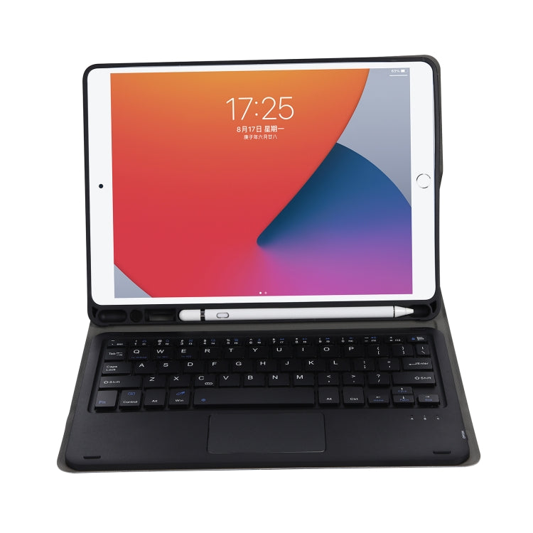 A07B-A 양가죽 질감 정사각 키캡 블루투스 키보드 가죽 케이스 터치 컨트롤 포함, iPad 9.7 2018 & 2017 / Pro 9.7인치 / Air 2용, iPad Pro 10.5인치 / 10.2 2021 & 2020 & 2019 / Air 3용
