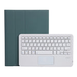 A07B-A 양가죽 질감 정사각 키캡 블루투스 키보드 가죽 케이스 터치 컨트롤 포함, iPad 9.7 2018 & 2017 / Pro 9.7인치 / Air 2용, iPad Pro 10.5인치 / 10.2 2021 & 2020 & 2019 / Air 3용