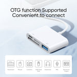 JOYROOM S-H142 4 in 1 8 핀 to SD / TF 카드 + 8 핀 충전 + USB 인터페이스 OTG 카메라 리더 어댑터