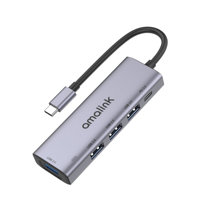 amalink 95119D 타입-C / USB-C to 4포트 USB + PD 3.0 다기능 허브 도킹 스테이션, 95119D
