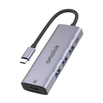 amalink 95123D 타입-C / USB-C to HDMI + 3포트 USB + PD 3.0 다기능 허브, 95123D