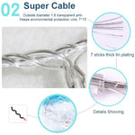 Ironwork Hollow Small Ball Outdoor LED Light String Garden Festival Decoration Light with Remote Control, Waterproof Battery Box 40 LEDs, Waterproof Battery Box 50 LEDs