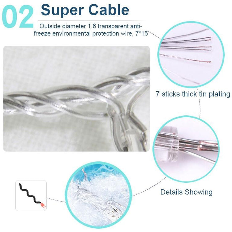 Ironwork Hollow Small Ball Outdoor LED Light String Garden Festival Decoration Light with Remote Control, Waterproof Battery Box 40 LEDs, Waterproof Battery Box 50 LEDs