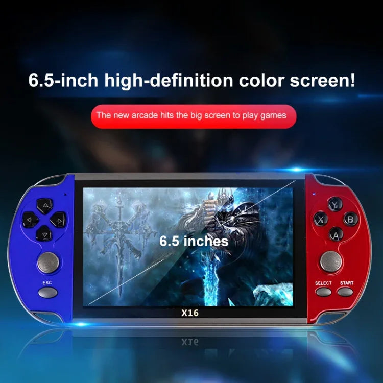 X16 6.5인치 화면 클래식 휴대용 게임 콘솔 8GB 메모리, X16 8GB 6.5인치