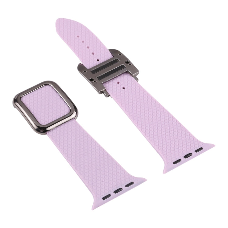 블랙 버클 실리콘 시계줄, 애플 워치 시리즈 7 41mm / 6&SE&5&4 40mm / 3&2&1 38mm용