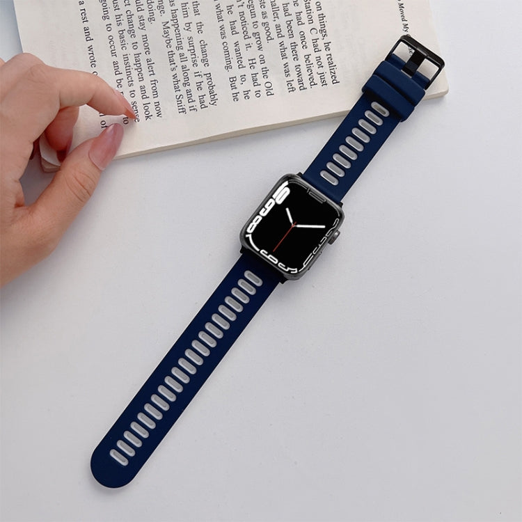 실리콘 시계줄 애플 워치 시리즈용, 7 41mm / 6&SE&5&4 40mm / 3&2&1 38mm, 7 45mm / 6&SE&5&4 44mm / 3&2&1 42mm