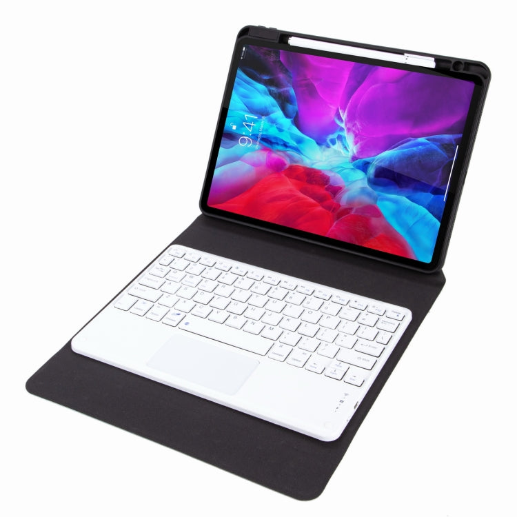 H-102C 터치 블루투스 키보드 가죽 케이스 후면 3단 접이식 홀더 포함, iPad 10.2 2020 & 2019 / Pro 10.5인치용