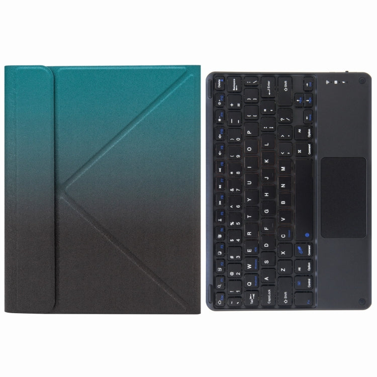 H-102C 터치 블루투스 키보드 가죽 케이스 후면 3단 접이식 홀더 포함, iPad 10.2 2020 & 2019 / Pro 10.5인치용
