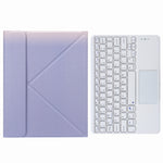 H-102C 터치 블루투스 키보드 가죽 케이스 후면 3단 접이식 홀더 포함, iPad 10.2 2020 & 2019 / Pro 10.5인치용