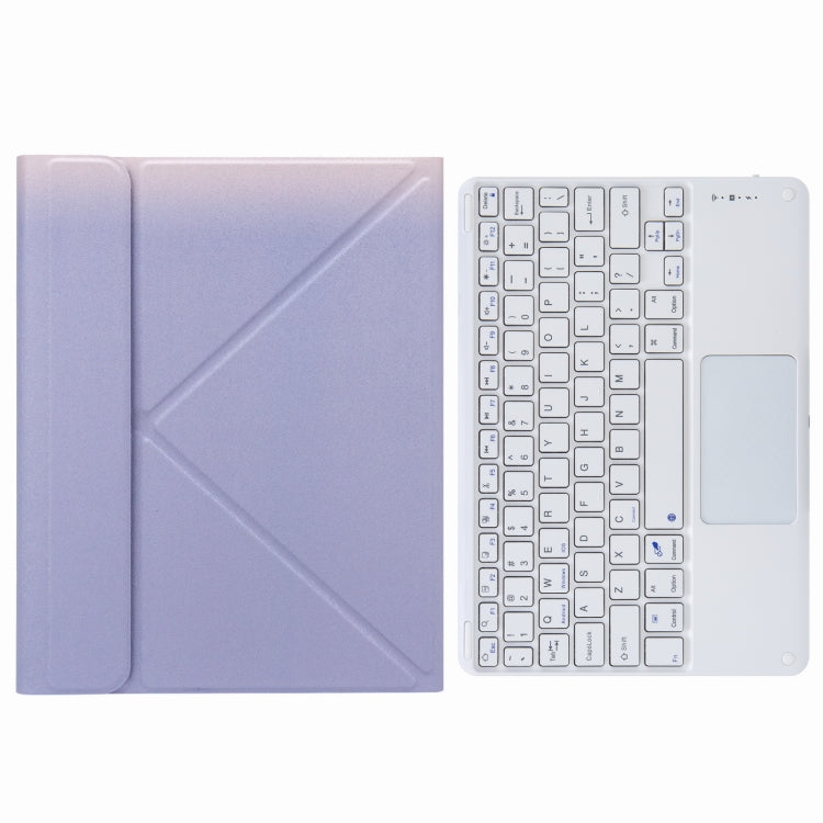 H-102C 터치 블루투스 키보드 가죽 케이스 후면 3단 접이식 홀더 포함, iPad 10.2 2020 & 2019 / Pro 10.5인치용