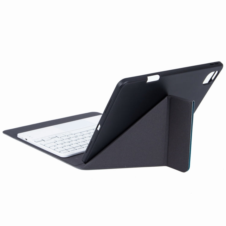 H-102CS 터치 백라이트 블루투스 키보드 가죽 케이스, 후면 3단 접이식 거치대 포함, iPad 10.2 2020 & 2019 / Pro 10.5인치용