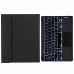 H-102CS 터치 백라이트 블루투스 키보드 가죽 케이스, 후면 3단 접이식 거치대 포함, iPad 10.2 2020 & 2019 / Pro 10.5인치용