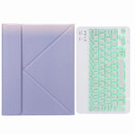H-102S 단색 백라이트 블루투스 키보드 가죽 케이스, 후면 3단 접이식 거치대 포함, iPad 10.2 2020 & 2019 / Pro 10.5인치용, iPad 9.7 2018 & 2017용, iPad Pro 11인치 2021 & 2020 & 2018 / Air 2020 10.9인치용