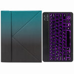 H-102S 단색 백라이트 블루투스 키보드 가죽 케이스, 후면 3단 접이식 거치대 포함, iPad 10.2 2020 & 2019 / Pro 10.5인치용, iPad 9.7 2018 & 2017용, iPad Pro 11인치 2021 & 2020 & 2018 / Air 2020 10.9인치용