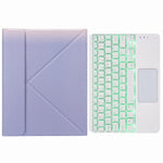 H-097CS 터치 백라이트 블루투스 키보드 가죽 케이스, 후면 3단 접이식 거치대 포함, iPad 9.7 2018 & 2017용, iPad Pro 11인치 2021 & 2020 & 2018 / Air 2020 10.9인치용