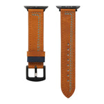 애플 워치 시리즈용 바느질 매트 가죽 시계줄, 7 41mm / 6&SE&5&4 40mm / 3&2&1 38mm, 7 45mm / 6&SE&5&4 44mm / 3&2&1 42mm