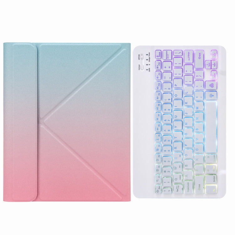 H-102S3 삼색 백라이트 블루투스 키보드 가죽 케이스 후면 3단 접이식 홀더 포함, iPad 10.2 2020 & 2019 / Pro 10.5인치용, iPad 9.7 2018 & 2017용, iPad Pro 11인치 2021 & 2020 & 2018 / Air 2020 10.9용