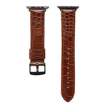 악어무늬 가죽 시계줄, 애플 워치 시리즈용, 7 41mm / 6&SE&5&4 40mm / 3&2&1 38mm, 7 45mm / 6&SE&5&4 44mm / 3&2&1 42mm