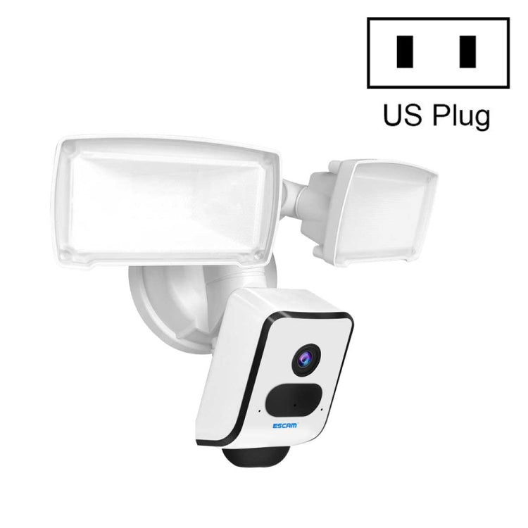 ESCAM QF612 3MP WiFi IP 카메라 및 플러드라이트, 야간 시야 / PIR 감지 지원, QF612
