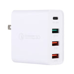 A3 PD 18W USB-C / 타입-C + QC3.0 USB + 듀얼 USB 인터페이스 여행용 충전기, US 플러그, EU 플러그, UK 플러그