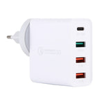 A3 PD 18W USB-C / 타입-C + QC3.0 USB + 듀얼 USB 인터페이스 여행용 충전기, US 플러그, EU 플러그, UK 플러그