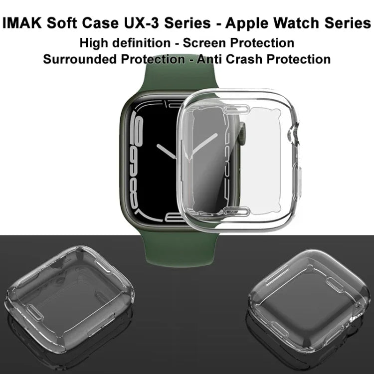 imak UX-3 시리즈 TPU 보호 케이스, 애플 워치 시리즈 9 / 8 / 7 41mm용, 애플 워치 시리즈 9 / 8 / 7 41mm용, 애플 워치 시리즈 9 / 8 / 7 45mm용