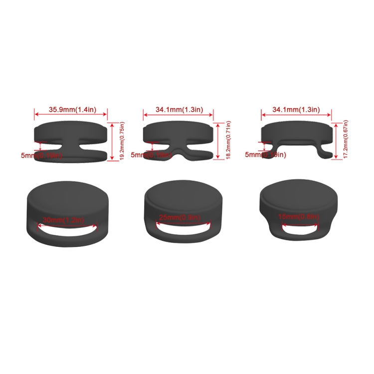 Pet Collar Anti-scratch Shockproof Silicone Case For AirTag 2nd Gen / AirTag 1st Gen, 35.9x35.9x19.2mm, 34.1x34.1x18.2mm