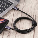 140W USB 2.0 USB-C / 타입-C 남성형 to USB-C / 타입-C 남성형 꼬임 방지 데이터 케이블, 1m, 1.5m, 2m