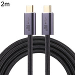 140W USB 2.0 USB-C / 타입-C 남성형 to USB-C / 타입-C 남성형 꼬임 방지 데이터 케이블, 1m, 1.5m, 2m