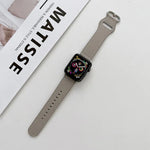 타원형 버클 천연 가죽 스트랩, Apple Watch 시리즈용, 7 41mm / 6&SE&5&4 40mm / 3&2&1 38mm, 7 45mm / 6&SE&5&4 44mm / 3&2&1 42mm