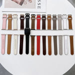 타원형 버클 천연 가죽 스트랩, Apple Watch 시리즈용, 7 41mm / 6&SE&5&4 40mm / 3&2&1 38mm, 7 45mm / 6&SE&5&4 44mm / 3&2&1 42mm