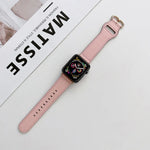 타원형 버클 천연 가죽 스트랩, Apple Watch 시리즈용, 7 41mm / 6&SE&5&4 40mm / 3&2&1 38mm, 7 45mm / 6&SE&5&4 44mm / 3&2&1 42mm