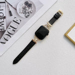 D자형 스틸 + 천연 가죽 스트랩, Apple Watch 시리즈용, 7 41mm / 6&SE&5&4 40mm / 3&2&1 38mm, 7 45mm / 6&SE&5&4 44mm / 3&2&1 42mm