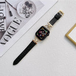 D자형 스틸 + 천연 가죽 스트랩, Apple Watch 시리즈용, 7 41mm / 6&SE&5&4 40mm / 3&2&1 38mm, 7 45mm / 6&SE&5&4 44mm / 3&2&1 42mm