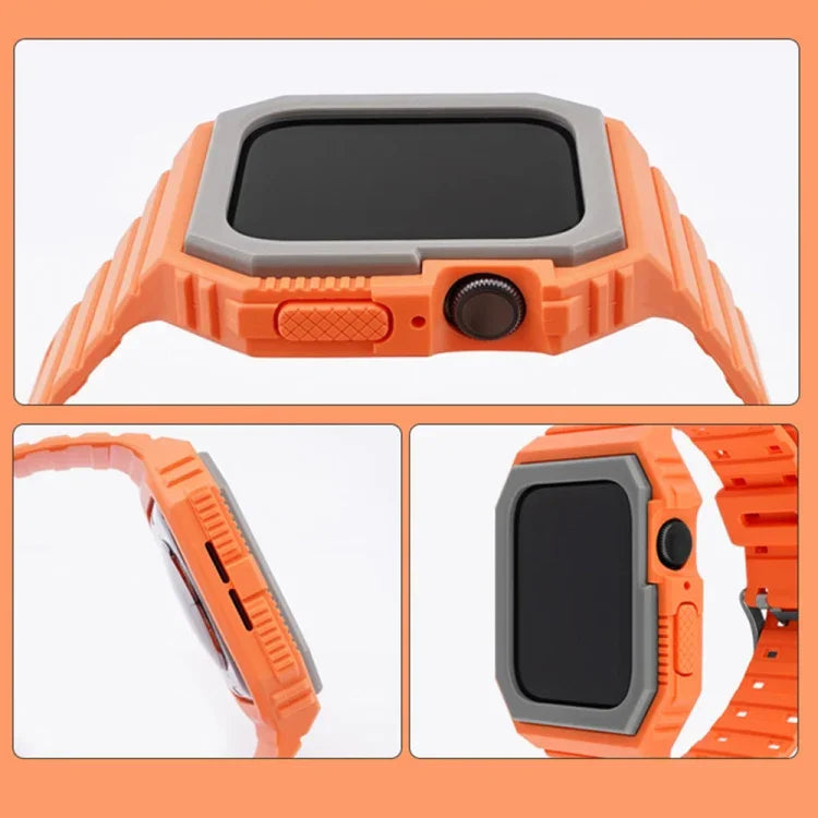 투톤 일체형 시계줄, Apple Watch 시리즈용, 7 41mm / 6&SE&5&4 40mm / 3&2&1 38mm, 7 45mm / 6&SE&5&4 44mm / 3&2&1 42mm