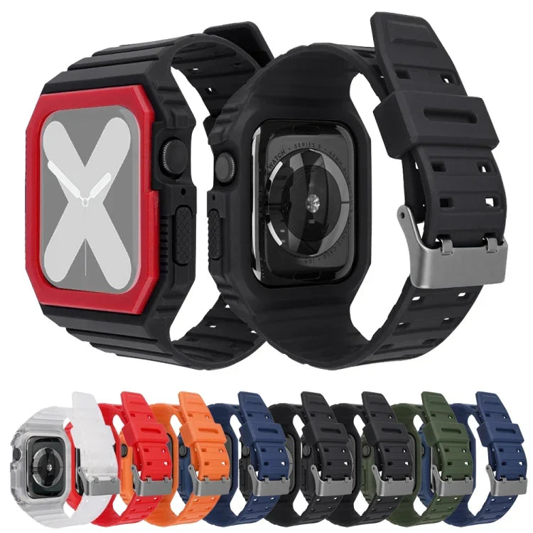 투톤 일체형 시계줄, Apple Watch 시리즈용, 7 41mm / 6&SE&5&4 40mm / 3&2&1 38mm, 7 45mm / 6&SE&5&4 44mm / 3&2&1 42mm