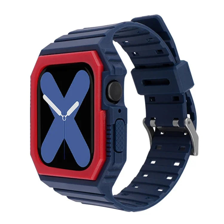 투톤 일체형 시계줄, Apple Watch 시리즈용, 7 41mm / 6&SE&5&4 40mm / 3&2&1 38mm, 7 45mm / 6&SE&5&4 44mm / 3&2&1 42mm