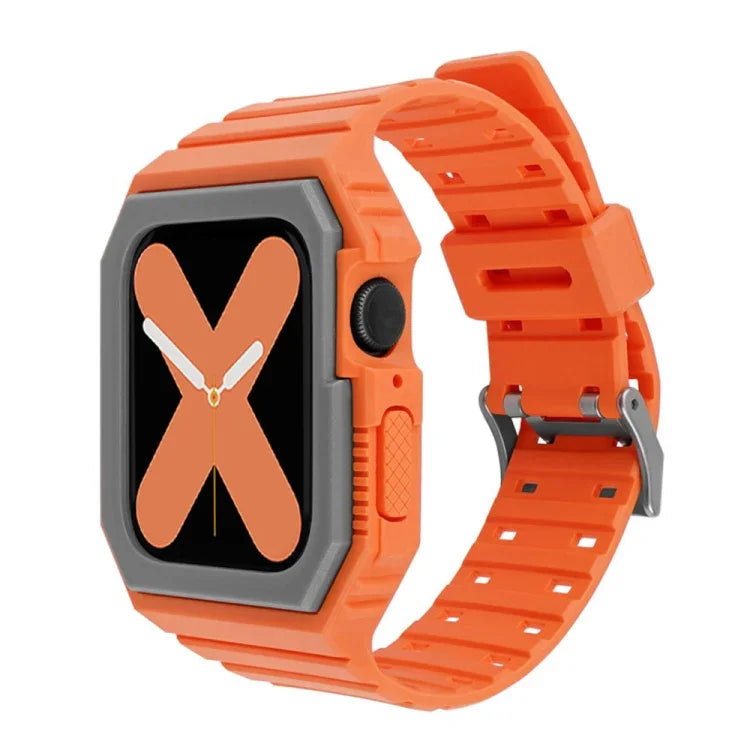 투톤 일체형 시계줄, Apple Watch 시리즈용, 7 41mm / 6&SE&5&4 40mm / 3&2&1 38mm, 7 45mm / 6&SE&5&4 44mm / 3&2&1 42mm