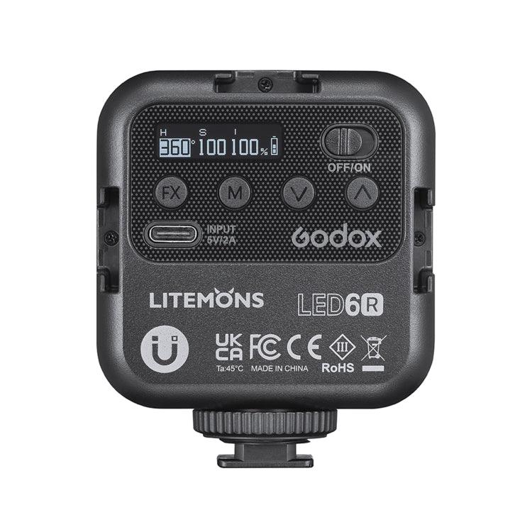 Godox LED-6R RGB LED 비디오 촬영 보조 조명, LED-6R