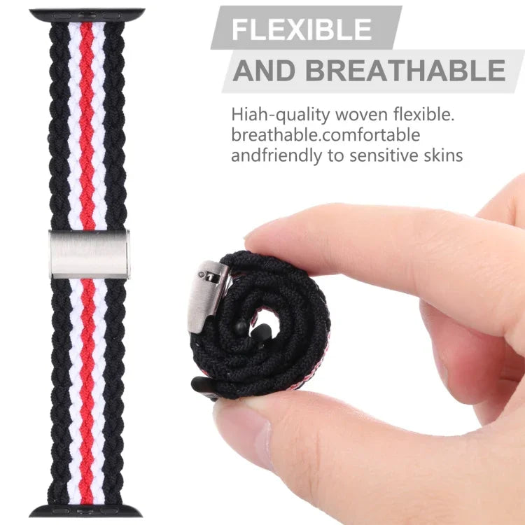 수직 텍스처 꼬임 시계줄, Apple Watch 시리즈용, 7 41mm / 6&SE&5&4 40mm / 3&2&1 38mm, 7 45mm / 6&SE&5&4 44mm / 3&2&1 42mm