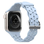 레이스 실리콘 시계줄, Apple Watch 시리즈용, 7 41mm / 6&SE&5&4 40mm / 3&2&1 38mm, 7 45mm / 6&SE&5&4 44mm / 3&2&1 42mm