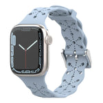레이스 실리콘 시계줄, Apple Watch 시리즈용, 7 41mm / 6&SE&5&4 40mm / 3&2&1 38mm, 7 45mm / 6&SE&5&4 44mm / 3&2&1 42mm