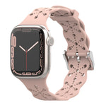 레이스 실리콘 시계줄, Apple Watch 시리즈용, 7 41mm / 6&SE&5&4 40mm / 3&2&1 38mm, 7 45mm / 6&SE&5&4 44mm / 3&2&1 42mm