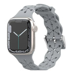 레이스 실리콘 시계줄, Apple Watch 시리즈용, 7 41mm / 6&SE&5&4 40mm / 3&2&1 38mm, 7 45mm / 6&SE&5&4 44mm / 3&2&1 42mm