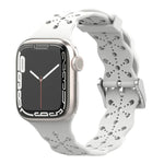 레이스 실리콘 시계줄, Apple Watch 시리즈용, 7 41mm / 6&SE&5&4 40mm / 3&2&1 38mm, 7 45mm / 6&SE&5&4 44mm / 3&2&1 42mm