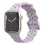 레이스 실리콘 시계줄, Apple Watch 시리즈용, 7 41mm / 6&SE&5&4 40mm / 3&2&1 38mm, 7 45mm / 6&SE&5&4 44mm / 3&2&1 42mm