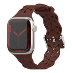 레이스 실리콘 시계줄, Apple Watch 시리즈용, 7 41mm / 6&SE&5&4 40mm / 3&2&1 38mm, 7 45mm / 6&SE&5&4 44mm / 3&2&1 42mm