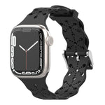 레이스 실리콘 시계줄, Apple Watch 시리즈용, 7 41mm / 6&SE&5&4 40mm / 3&2&1 38mm, 7 45mm / 6&SE&5&4 44mm / 3&2&1 42mm