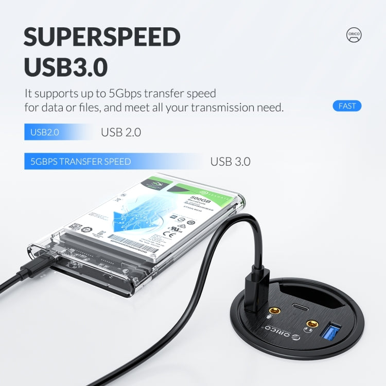 ORICO DESK-4U-BK 4 USB3.0 포트 다기능 데스크탑 허브
