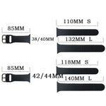 실리콘 시계줄, 사이즈: S 110mm, Apple Watch 시리즈 7 41mm / 6&SE&5&4 40mm / 3&2&1 38mm용, 110mm